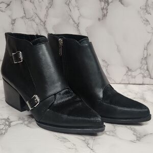 Circus by Sam Edelman Black Ankle Booties with Buckle Detail